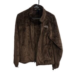 Cozycore Sherpa Fleece Jacket The North Face Brown Zip Up Size M